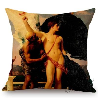 Uk Neoclassicism Academic Style Aestheticism Frederic Leighton Oil Painting Girl Lady Sofa Pillow Case Decorative Cushion Cover