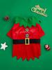 Dog Spirit COS Clothes for Small Dogs  T-Shirt Costume Puppy Pajama with Belt Candy shaped Buttons Doggie Pet Warm Clothes Soft