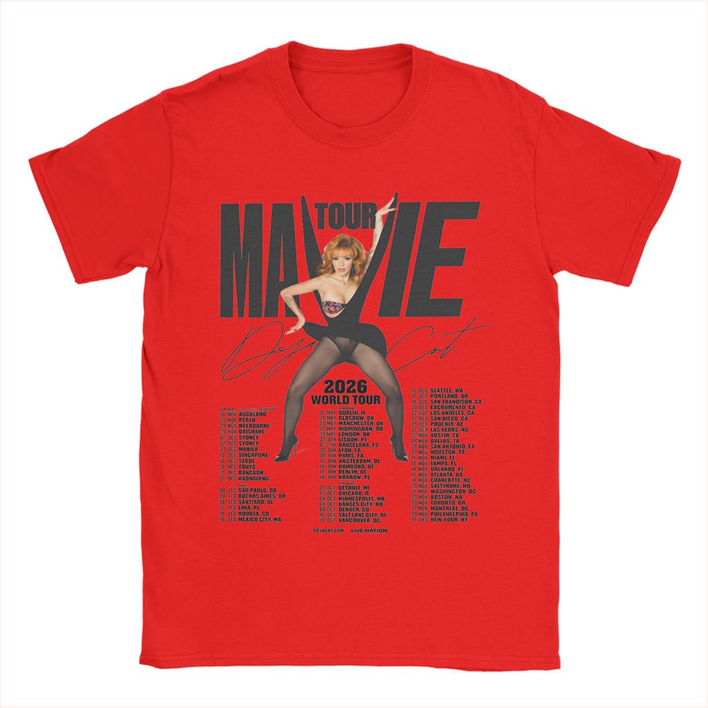 Doja Cat Tour Ma Vie TShirt Summer Harajuku T Shirts Unisex Pure Cotton O Neck Plus Size 5XL Top Tees ShortSleeved Y2K Basic Top