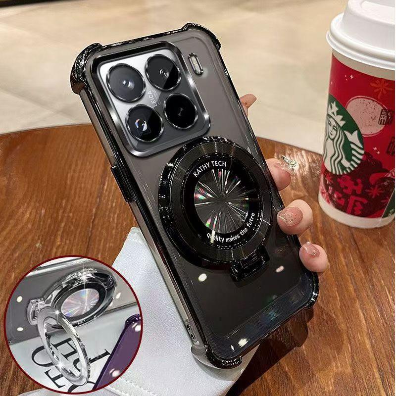 Магнитный Чехол-подставка с амортизацией и покрытием для Motorola MOTO E15 E14 G24 G14 G34 G54 G84 G06 G05 G86 G56 Мягкая силиконовая крышка-подставка