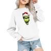 Kids' Fashion Loose-Fit Casual Long-Sleeve Christmas Print Oversized Crewneck Sweatshirt