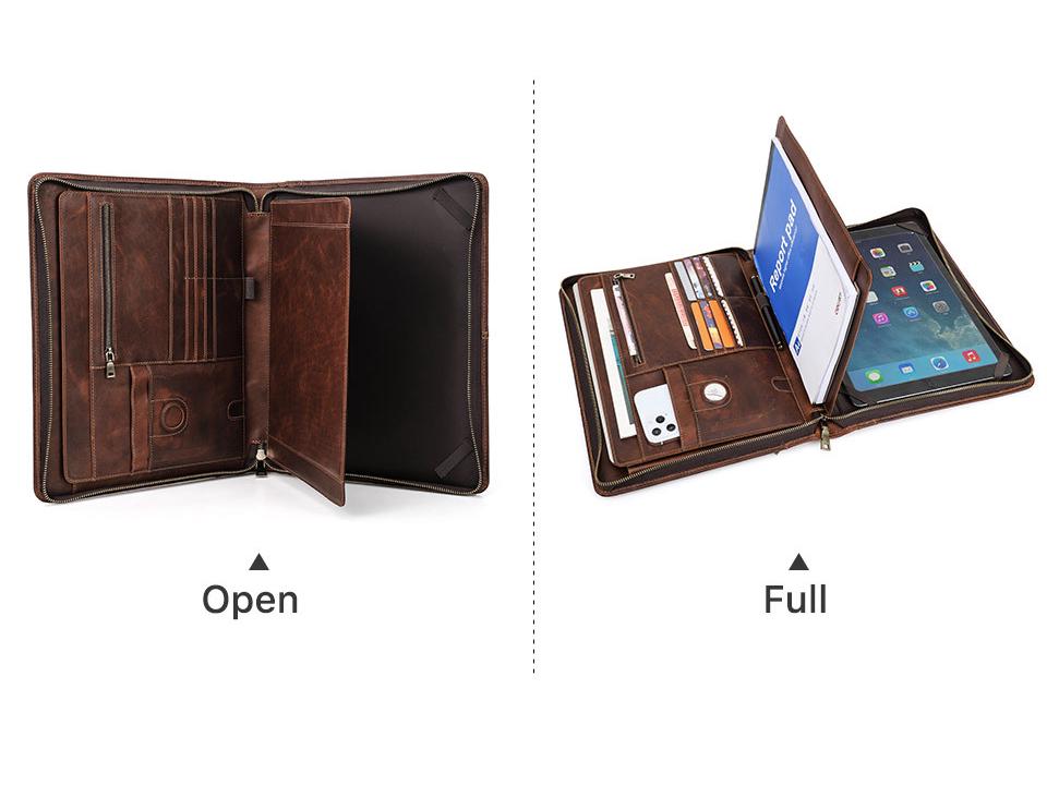 Genuine Leather Multifunctional Protective Case for iPad Pro 12.9"