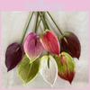 Anthurium Plant Floral Realistic Home Office Decoration Photography Props
