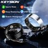 KEYSION New Smart Ring Men Women IP68 Waterproof Heart Rate Monitor Sleep Monitoring Fitness Tracker Sport Modes for IOS Android