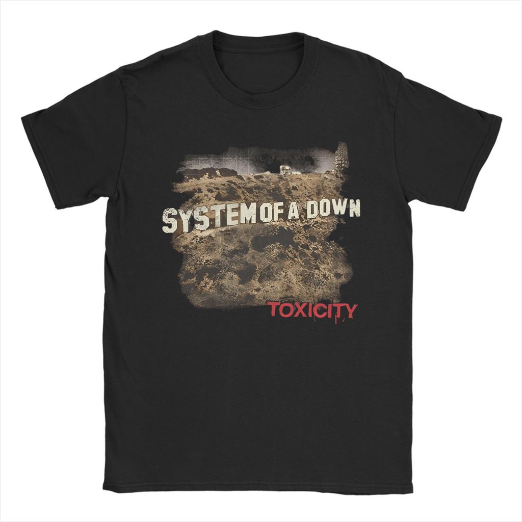 Футболки System Of A Down для мужчин 100% хлопок Креативные футболки с круглым вырезом Короткий рукав Одежда Идея для подарка