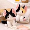 Realistic Cat Doll Siamese Calico Cat Plush Toy Soft Stuffed Animal Cute Desk Buddy And Emotional Support Gift