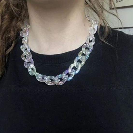 Stylish Ladies Necklace Exquisite Resin Clear