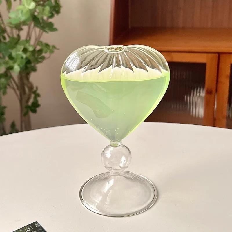 Ins Heart Shape Питьевые стаканы для сока, молока, чая, стакан для воды, кружка для холодного кофе, стакан для коктейля, посуда для напитков 220 мл, verrerie