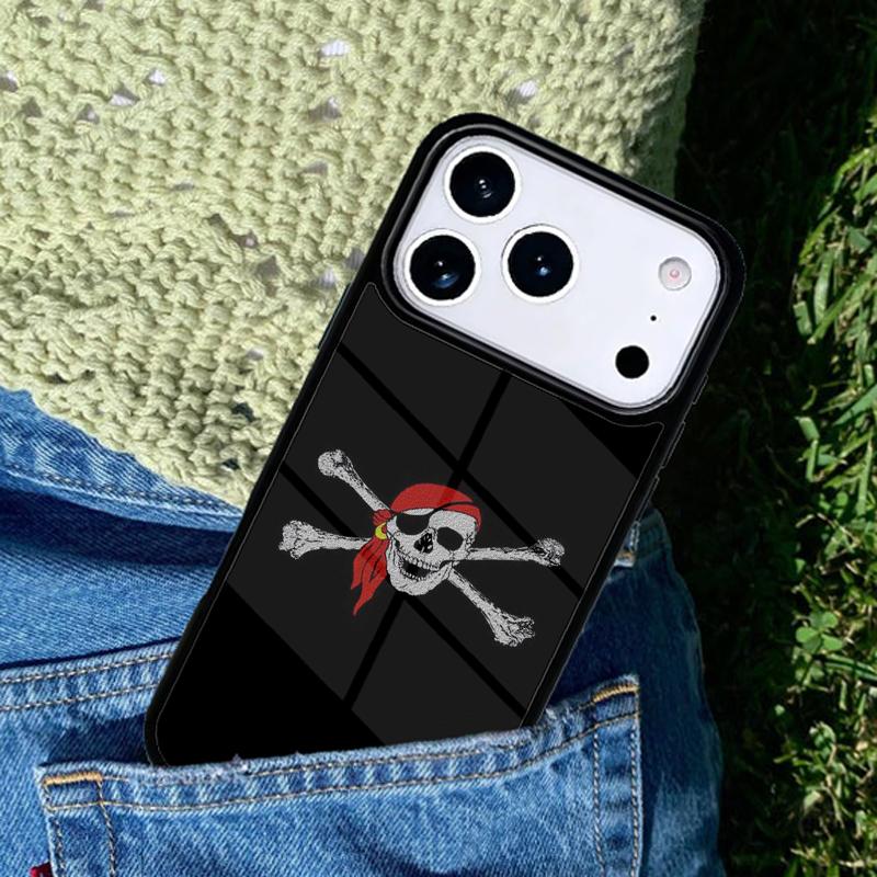Pirate Skull Cross Bones mobile phone case Compatible with IPhone 17 16 15 14 13 12 11Pro Max 17 Air cover