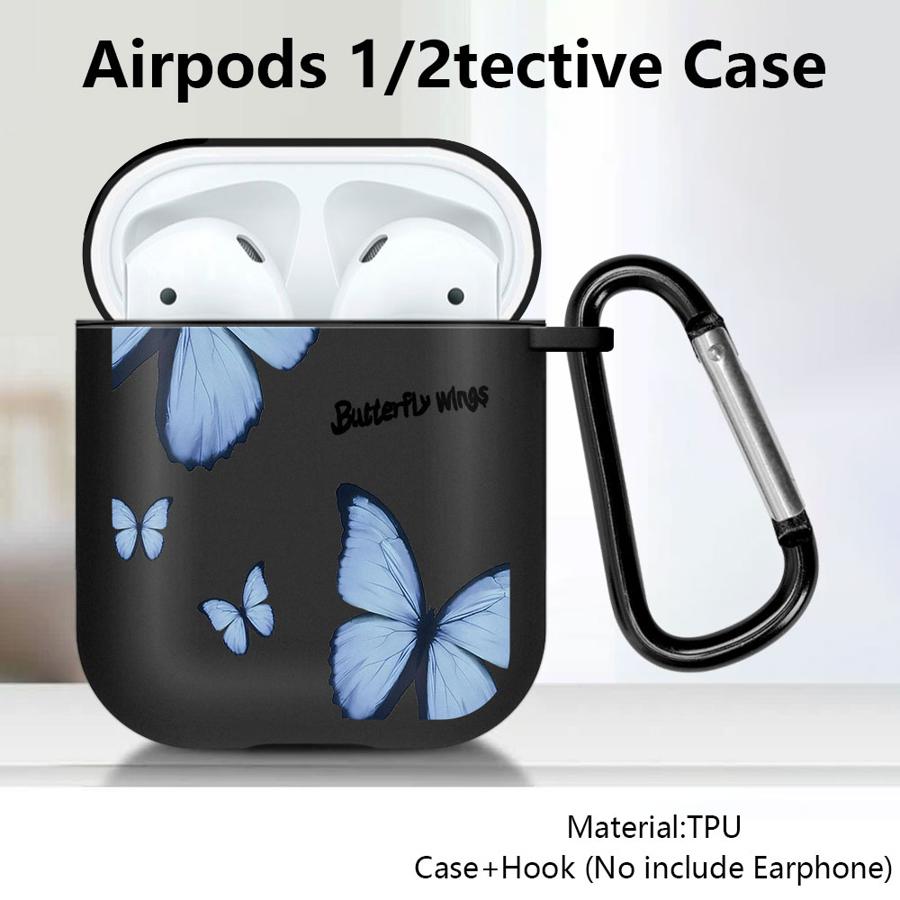 Case For Airpods Pro3 Pro 4 Pro2 2 1 3 Earphone Cases Cover Red Blue Butterfly