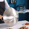50cm Commercial Double-Handle Round Bottom Iron Wok