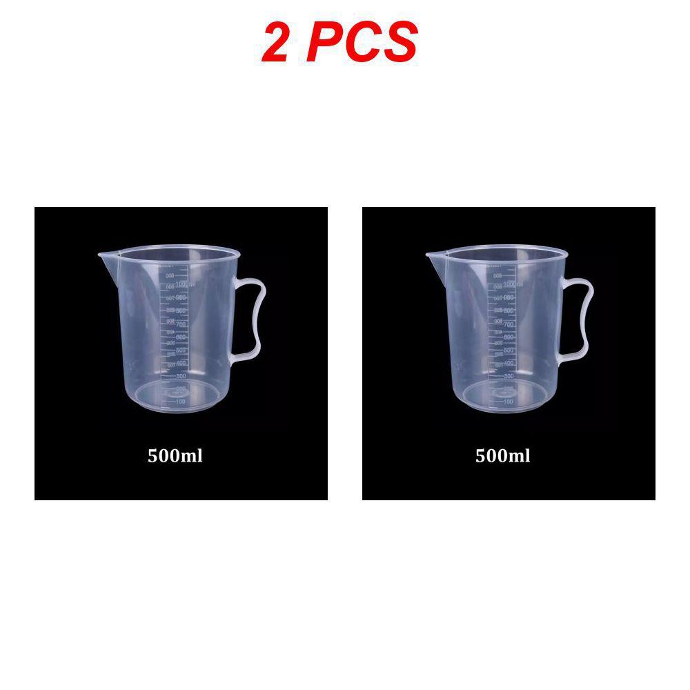 Clear Plastic Graduated Measuring Cupws Househould Portable Baking Beaker Liquid Measure Jug Transparent Cup Container