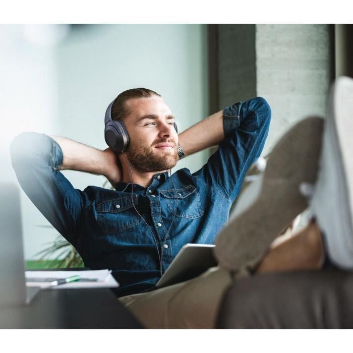 PHILIPS TAH2005BK — Casque Stéréo — Arceau léger — Haut-parleurs 40 мм — Coussinets de coque doux — Noir