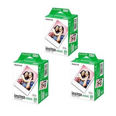 Пленка Fujifilm Instax Mini JP2, 20 листов x 3 упаковки (60 листов), Пленка Instax размером с кредитную карту, Включает наклейку с логотипом компании, "skymizuki"