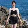1011 Swimsuit Women's Summer Split Skirt High Sense Pure Wind Sweet Seaside Resort Hot Spring Sexy Small Breast Swimsuit