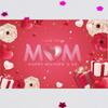 I Love You Mom Happy Mother’s Day Backdrop Polyester Flower Background Photo Booth
