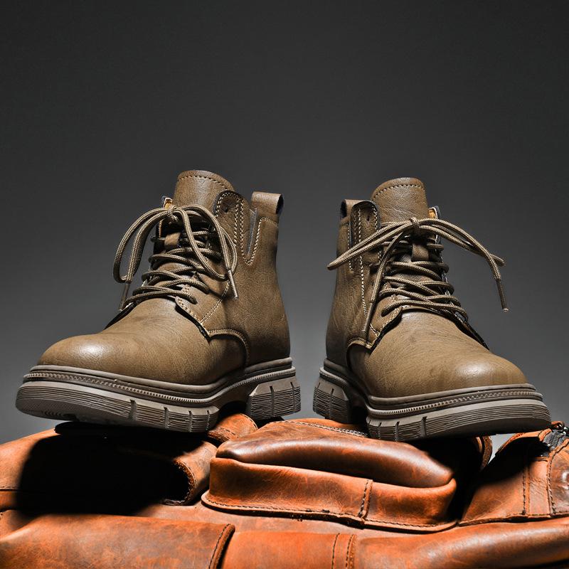 Мужские ботинки Dr. Martens Обувь для мужчин Весенние и осенние ботинки Ботинки средней высоты Мужские ботинки Британские высокие короткие ботинки Повседневная обувь в стиле tooling