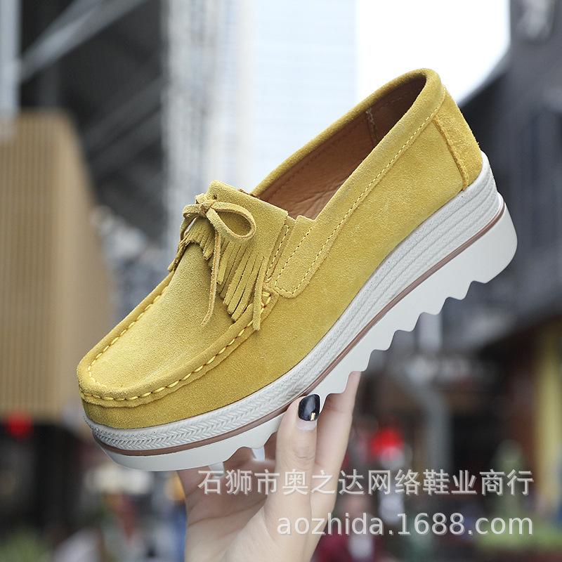 Весенние и осенние повседневные туфли на толстой подошве для женщин Pine Cake