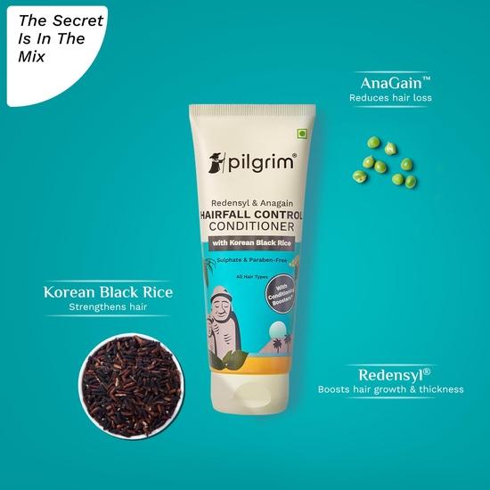 Кондиционер Pilgrim Anti Hairfall с Redensyl и Anagain 200 мл | Кондиционер против выпадения волос | Без силикона | Подходит для всех типов волос |