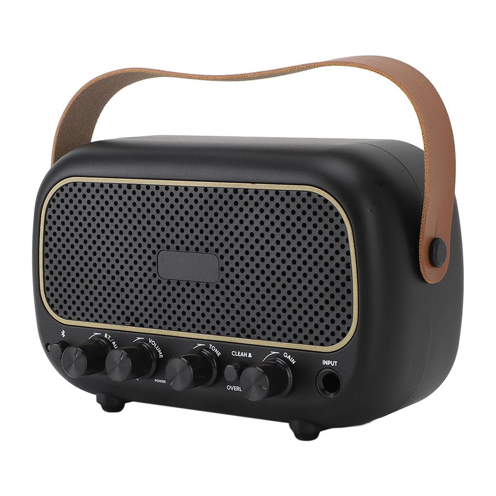 Mini Guitar Amp Dual Speaker Bluetooth Portable Electric Guitar Amplifier with Handle Headphone