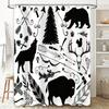 Animal-themed shower curtain with various patterns suitable for bathroom decoration Perfect gift idea for animal lovers. Availab