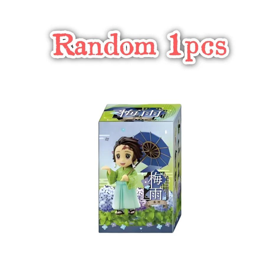 2026 Anime Demon Slayer Spring Plum Rain Series  Figure Blind Box Tanjiro Kamado Nezuko Action Model Set Toys Ornament Surprise