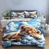 Sleeping cheetah on clouds. Bedding sets Duvet cover sets Duvet covers Pillowcases(1 * Duvet Cover 2 * Pillowcases without duvet insert)