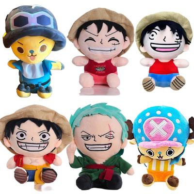Горячие японские аниме One Piece Плюшевые игрушки Мультяшная фигурка Луффи Чоппер Эйс Ророноа Зоро Милая мягкая кукла Детские рождественские подарки!