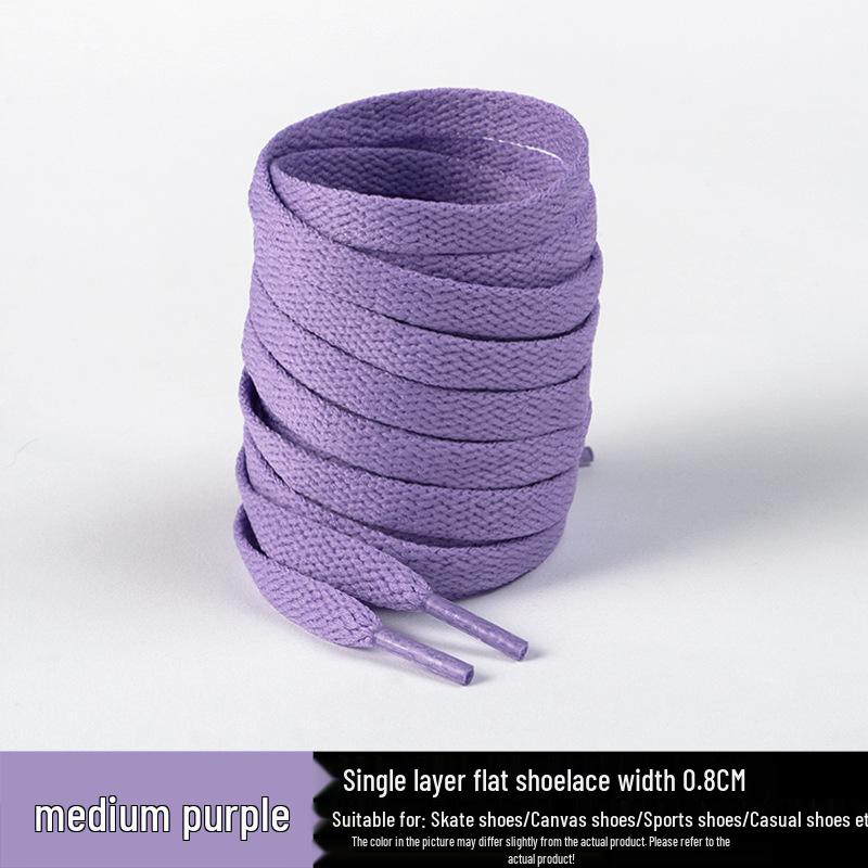Flat Shoelaces for Canvas Sports & Skate Shoes, Casual Boots, Little White Shoes, Unisex Pure White Shoelaces