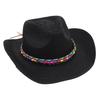 Colorful Beaded Beach Hat Ethnic Style Cowboy Straw Hat Panama Sun Protection Sun Hat Spring Summer Spanish Jazz Hat