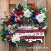 4th Of July Wreath Door Hanging Decoration With USA Flag Patriotic Party Home Outdoor Festive Display