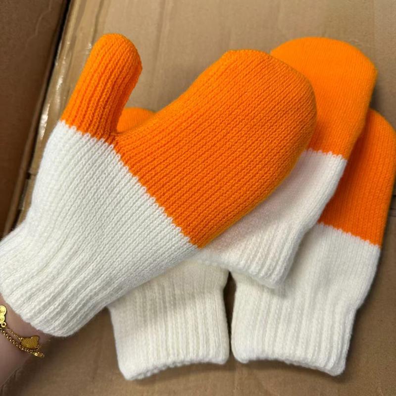 Творческие забавные вязаные перчатки Big Goose женские зимние теплые на флисовой подкладке утолщенные холодостойкие студенческие варежки для верховой езды