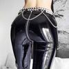 Women Sexy Shiny PU Leather Leggings with Back Zipper Push Up Faux Leather Pants Latex Rubber Pants