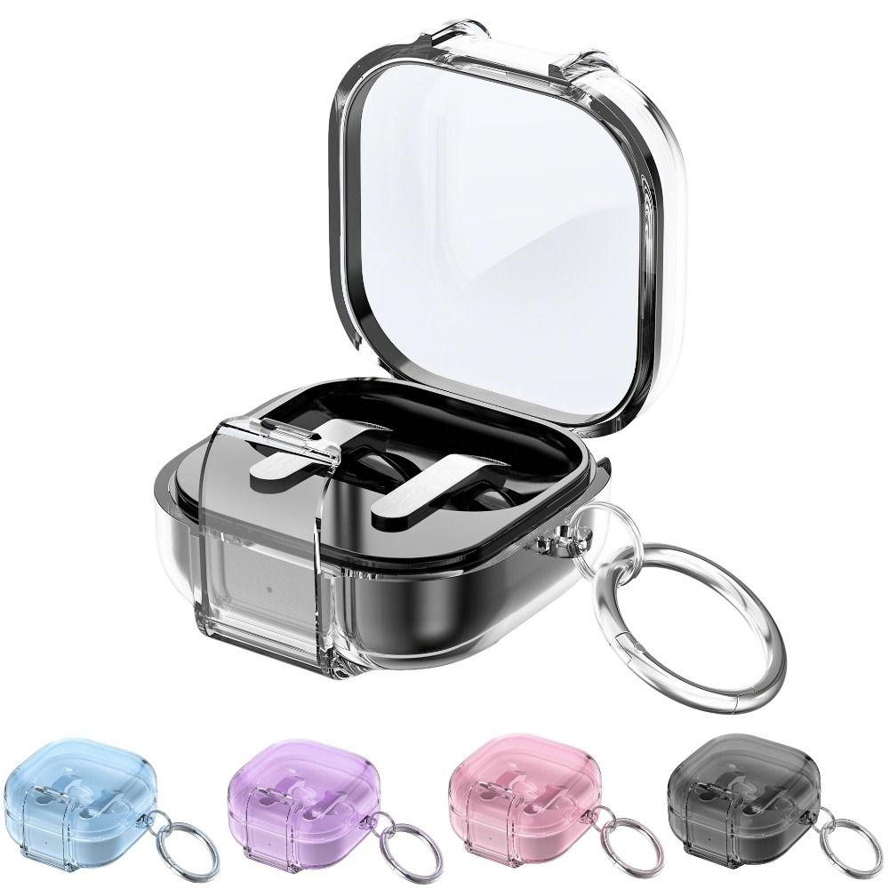 with Phone Stand Earphone Case Transparent Earbuds Cover for Samsung Galaxy Buds4/4pro Travel