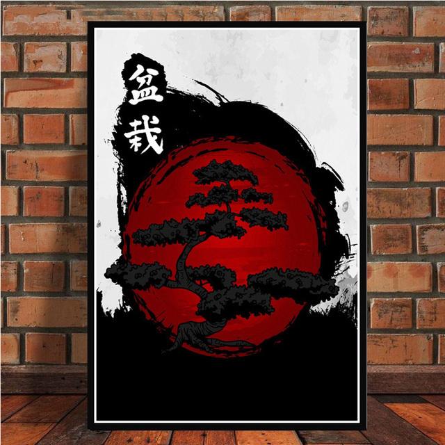 Япония Самурай Аниме Плакат Абстрактное Настенное Искусство Бусидо Холст Картина Японские Воины Портретная Картина Печать Домашний Настенный Декор Без Рамки