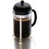 Cafetiere a piston avec couvercle en plastique - BODUM - Caffettiera - 12 tasses - 1,5 l - En tritan - Armature inox