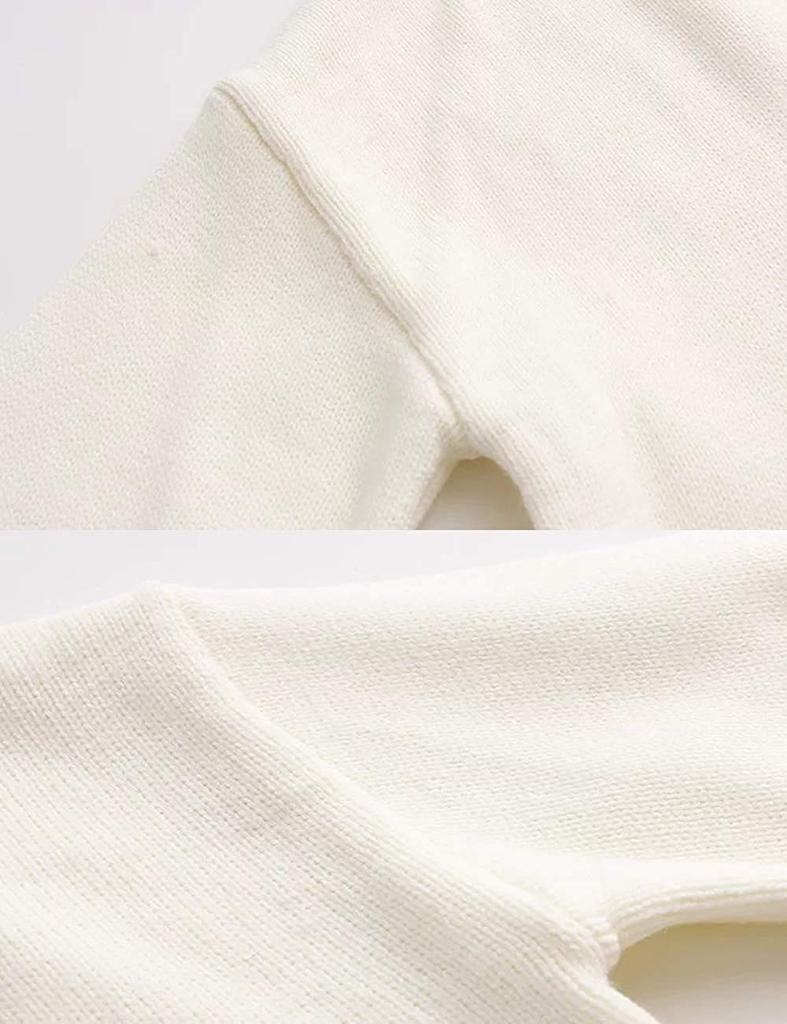 Cute Long Sleeve Forest Girl Loose Sheep Warm Crew Long Length S-Lifeeling Women's Sweater, Style, Fall/Winter, Fit, Print, Soft, Cotton, Neck,