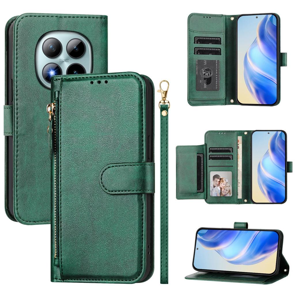 For Xiaomi Redmi Note 15 Pro+ 5G Case Zipper Pocket Multiple Card Slots Leather Phone Cover