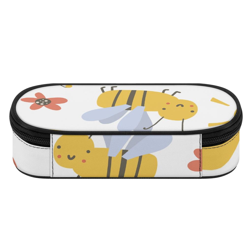 Pencil Case 300D Polyester High Capacity Secure Zipper with Main Pocket Mesh Layer and Removable Pen Divider for Boys Girls