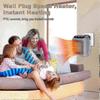 Portable Heater, 800W Ceramic Plug in Heater, Space Electric Fan Heater with Remote Control, 12H Timer, LED Display,