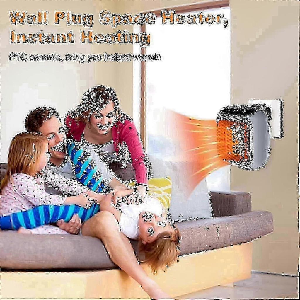 Portable Heater, 800W Ceramic Plug in Heater, Space Electric Fan Heater with Remote Control, 12H Timer, LED Display,