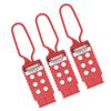 3PCS 6 Holes Tagout Hasps Electrical Insulation Lockout Hasp for Shutdown Maintenance 9mm Hole Diameter