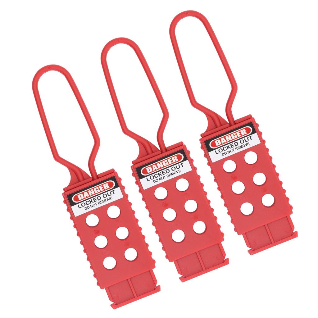 3PCS 6 Holes Tagout Hasps Electrical Insulation Lockout Hasp for Shutdown Maintenance 9mm Hole Diameter