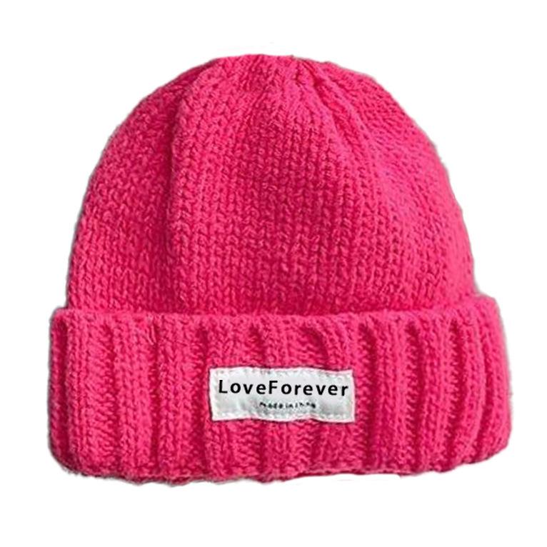 Корейский стиль Бренд Буквенная нашивка Шерстяная шапка для женщин Осень и Зима Японская Универсальная Теплая Вязаная шапка Пара Студент Шапка-пуловер