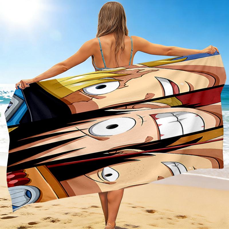 1 шт. Полотенце для пляжа One Piece Adventure, быстросохнущее, многоцелевое для пляжа, бассейна, спортзала, йоги, дома, путешествий, Рождество, Хэллоуин, Рождественский подарок M929377