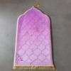 Thick Flannel Embossed Prayer Rug: Irregular Shape Floor Mat for Living Room