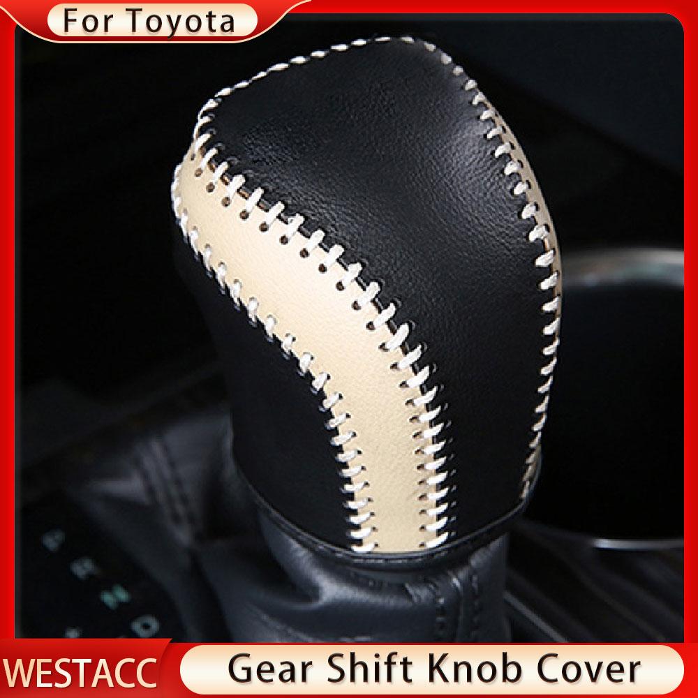 Чехол из натуральной кожи с автомобильными ошейниками, ручка переключения передач, чехол для Toyota Camry 70 Corolla AT