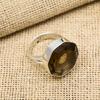 Кольцо с дымчатым топазом, ювелирные изделия из драгоценных камней, кольцо из чистого серебра 925 пробы, ювелирное изделие ручной работы, кольцо с камнем по случаю рождения, подарок для него