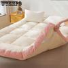 Утолщенный плюшевый матрас из овечьей шерсти, зимний теплый наматрас для студенческого общежития, мягкий складной домашний коврик