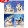 Full Square Diamond Embroidery Snowman Kit Rhinestone Picture Diamond Painting 5D Penguin Winter Christmas Gift